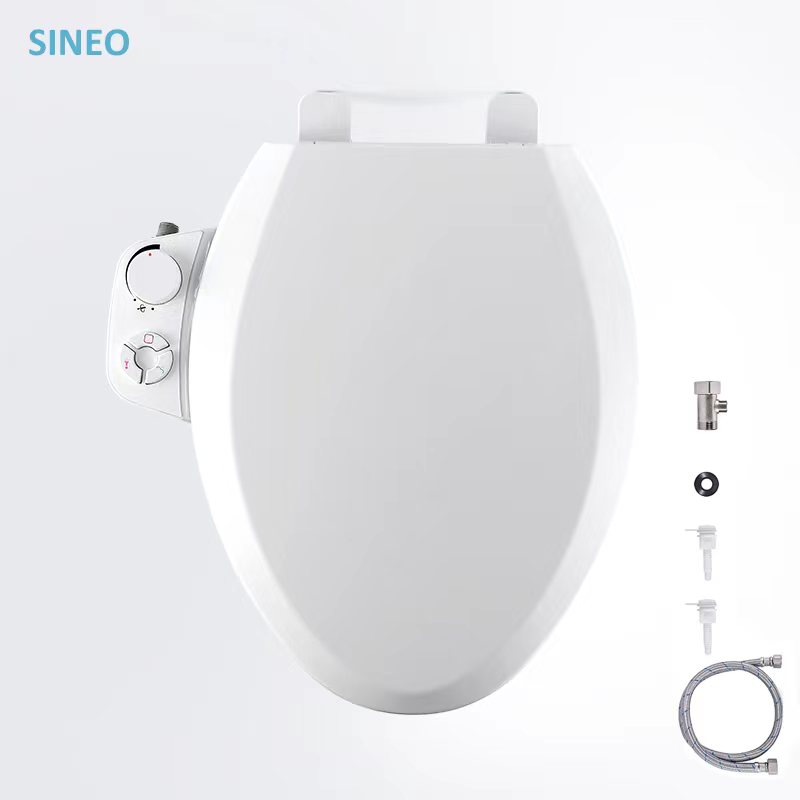 OEM/ODM Classic Pushbutton Controlled Dual Nozzle Elongated Bidet Seat